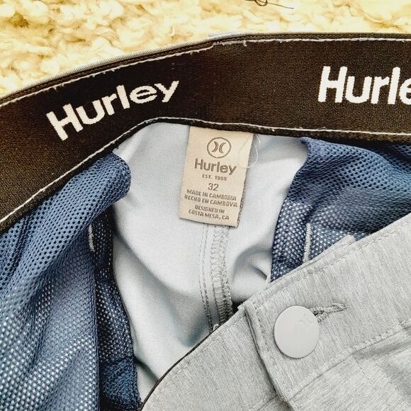 HURLEY Flat Front Bermuda Board Short Preppy sz: 32 - Picture 3 of 6